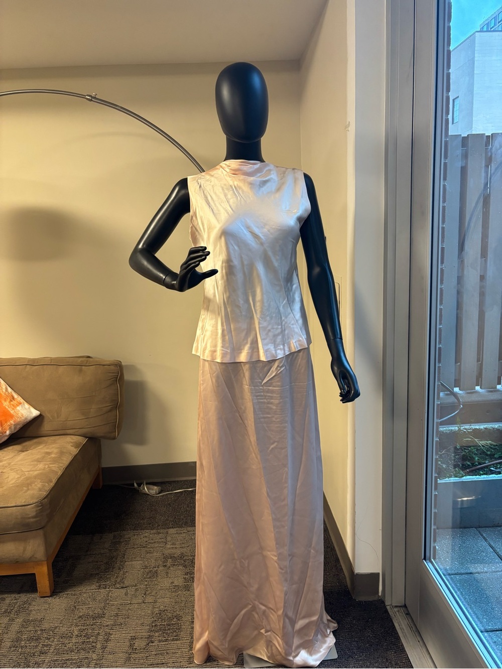 Oscar de la renta Elegant Long Skirt in Blush
